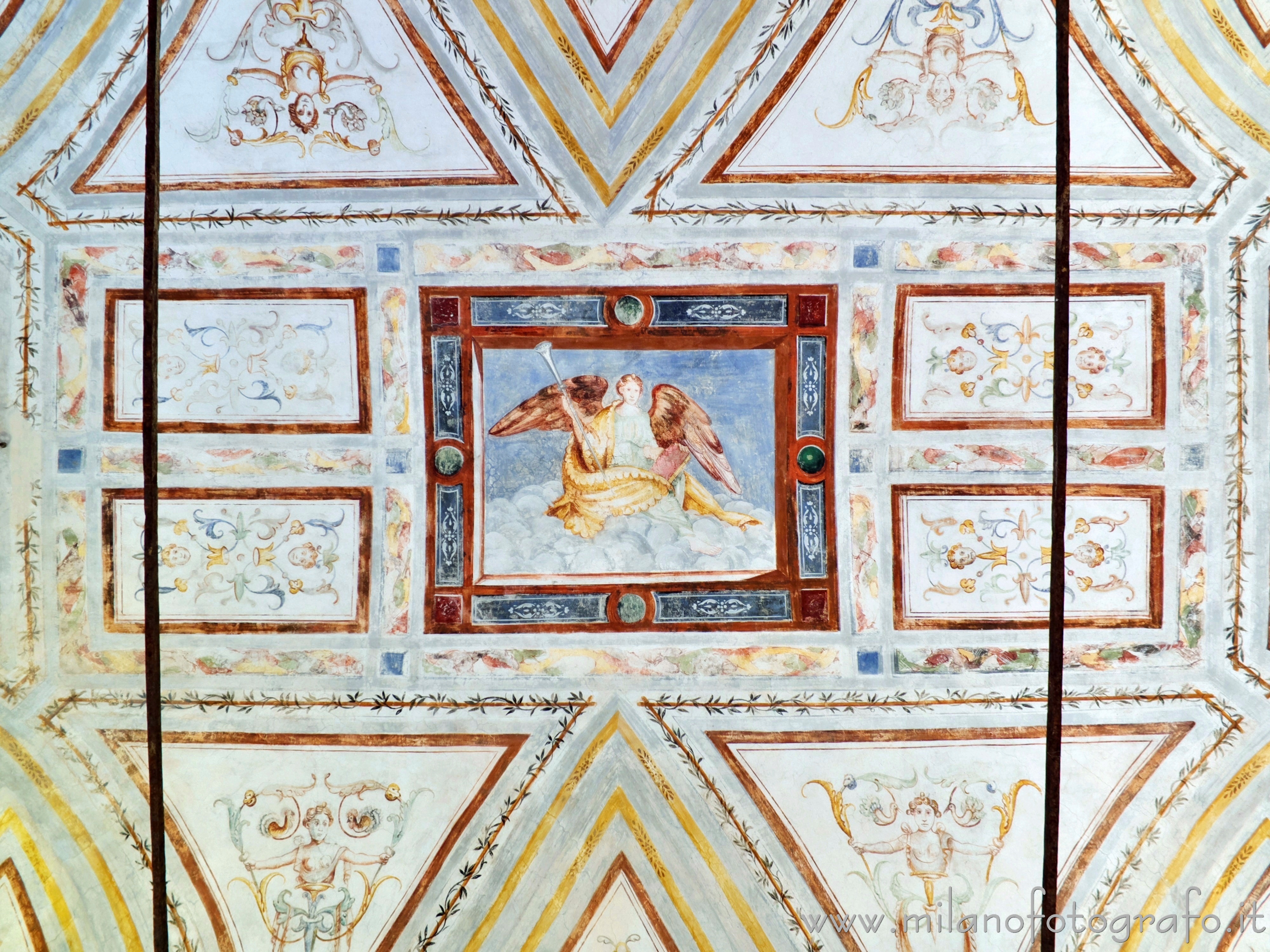 Bellusco (Monza e Brianza, Italy) - Renaissance frescoes on the ceiling of the Hall of Fame in the Castle of Bellusco